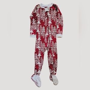 Burt's Bees Holiday Christmas Trees Snug Fit Pajama, 18 mo